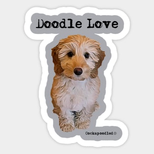 Doodle Dog Love Sticker